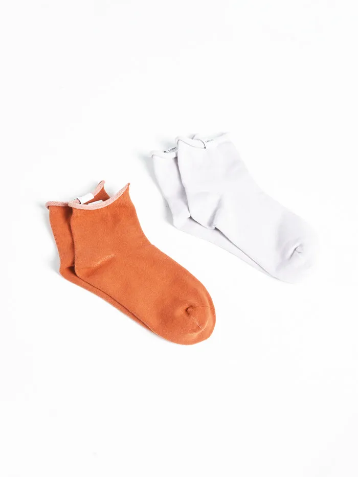 Accessories Sub Rosa Multi 2 Pack Socks Burnt Orange Thrills Socks