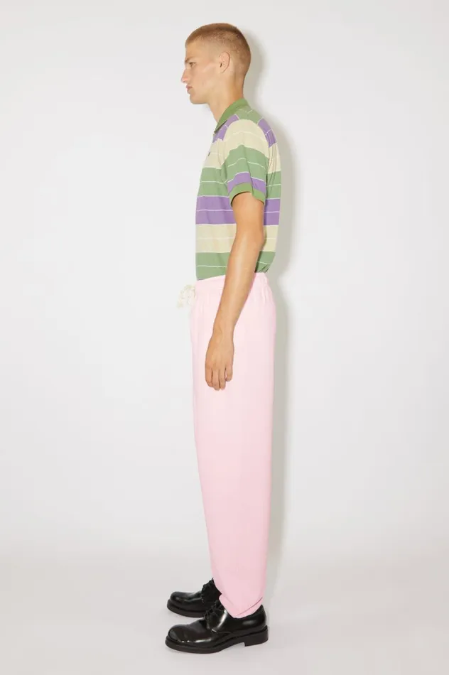 Acne Studios Cotton Sweatpants Light Pink Women Trousers