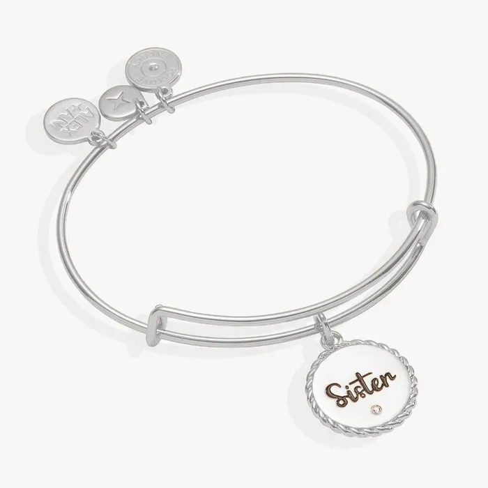 Bracelets Women Alex And Ani Sister Charm Bangle Gold