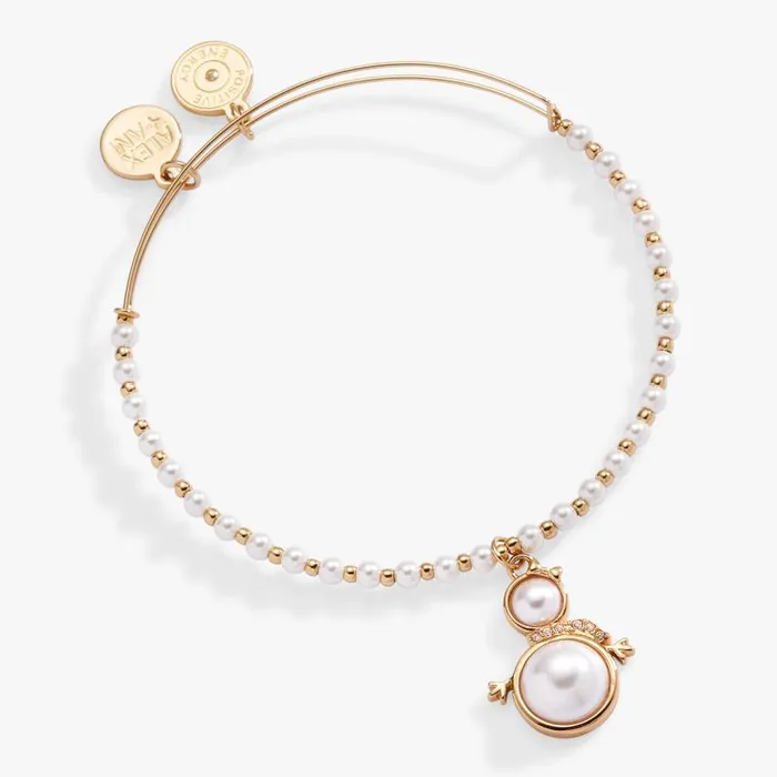Bracelets Women Alex And Ani Snowwoman Beaded Bangle Gold