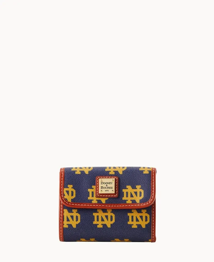 Dooney and Bourke Wallets Collegiate University Of Notre Dame Flap Credit Card Wallet Notre Dame 8211 WomenMen