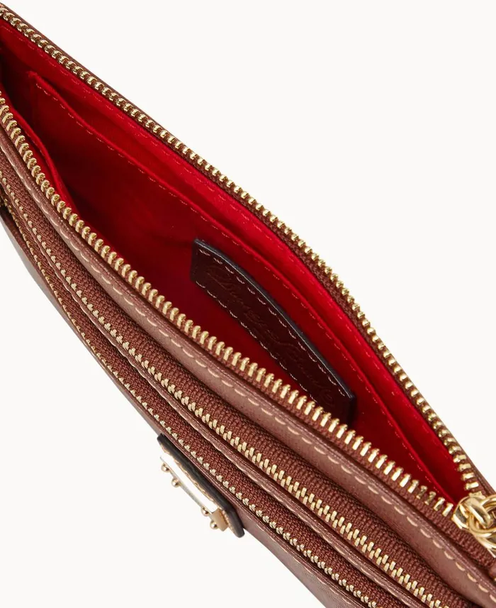 Dooney and Bourke Wallets Saffiano Triple Zip Wristlet Amber 8211 WomenMen