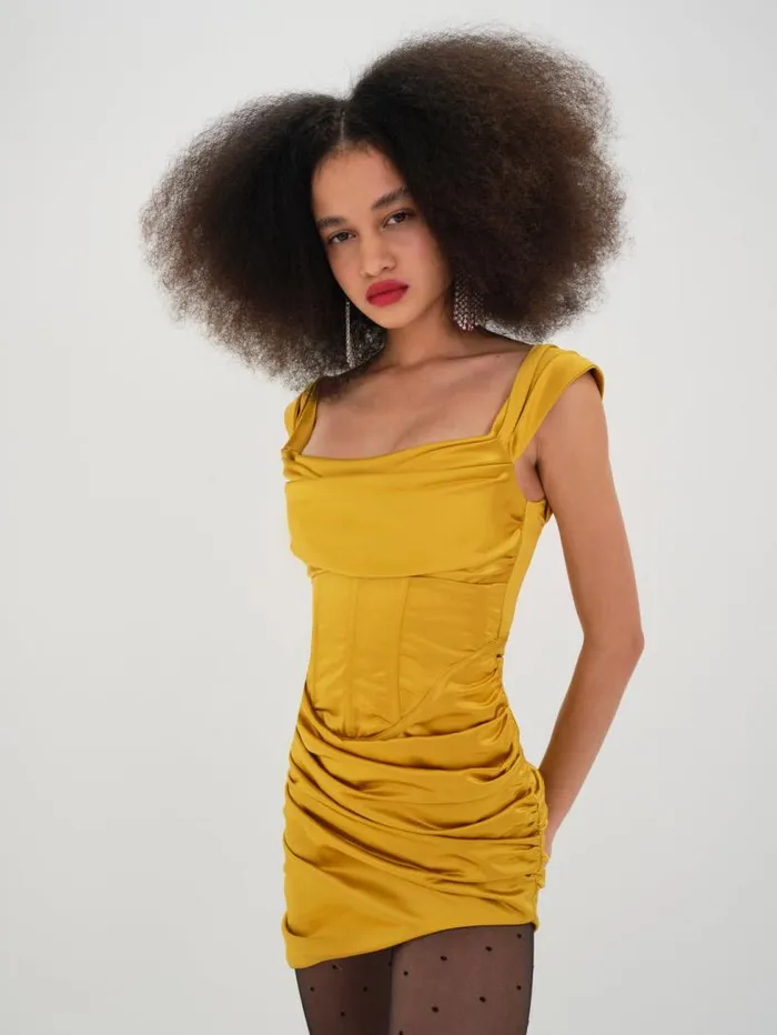 For Love and Lemons Dresses Drew Mini Dress Yellow 8211 Women For Love and Lemons Dresses Drew Mini Dress Yellow 8211 Women