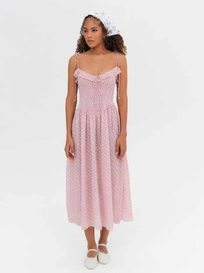 For Love and Lemons Dresses Maxine Midi Dress Pink 8211 Women