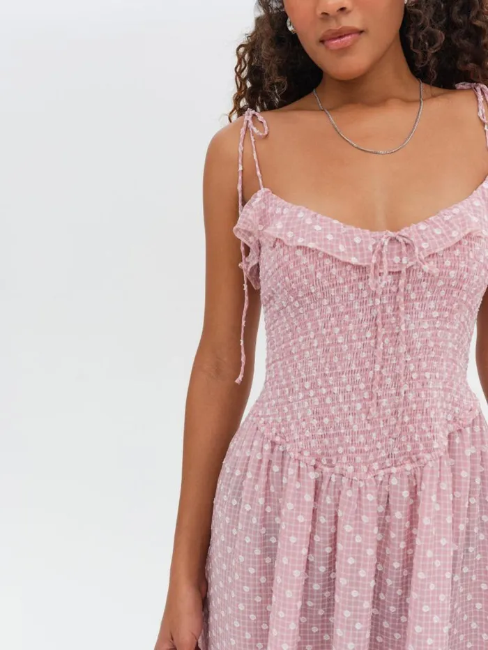 For Love and Lemons Dresses Maxine Midi Dress Pink 8211 Women For Love and Lemons Dresses Maxine Midi Dress Pink 8211 Women