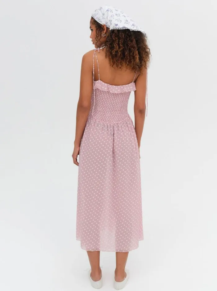 For Love and Lemons Dresses Maxine Midi Dress Pink 8211 Women For Love and Lemons Dresses Maxine Midi Dress Pink 8211 Women