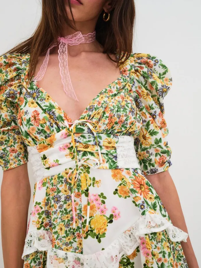 For Love and Lemons Dresses Rosalyn Mini Dress Green 8211 Women For Love and Lemons Dresses Rosalyn Mini Dress Green 8211 Women