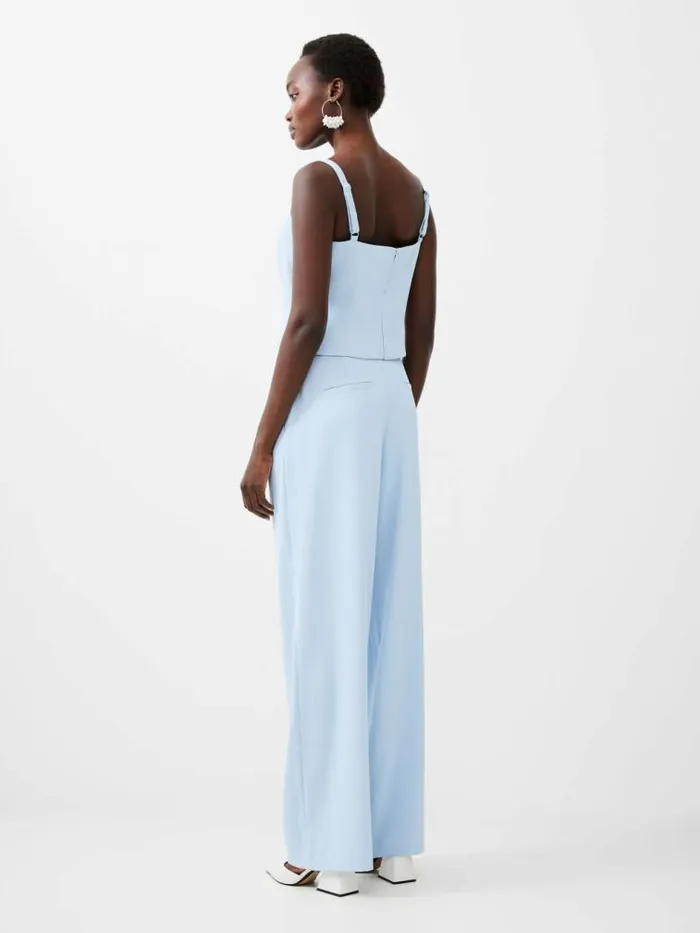 French Connection Harrie Tailored Square Neck Top Cashmere Blue Women Tops
