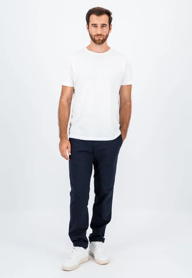 FYNCHHATTON Chino With Side Intervention Bags Dark Navyhazel Men Pants
