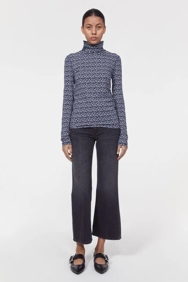 Kiena Brush Jersey Top Ink Pen Women Rodebjer Tops