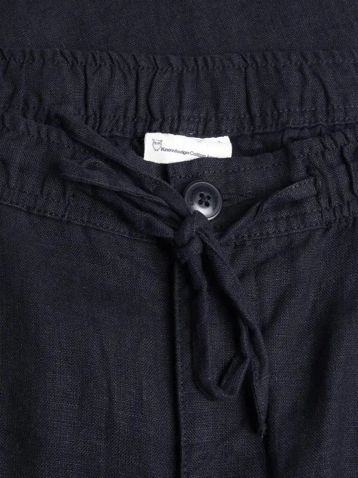 KnowledgeCotton Apparel Pants Loose Linen Pant Black Jet 8211 Men KnowledgeCotton Apparel Pants Loose Linen Pant Black Jet 8211 Men