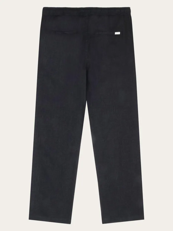 KnowledgeCotton Apparel Pants Loose Linen Pant Black Jet 8211 Men KnowledgeCotton Apparel Pants Loose Linen Pant Black Jet 8211 Men