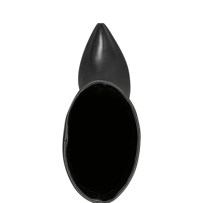 Marc Fisher Dress Boots Women Leina Block Heel Pointy Toe Dress Boot Black