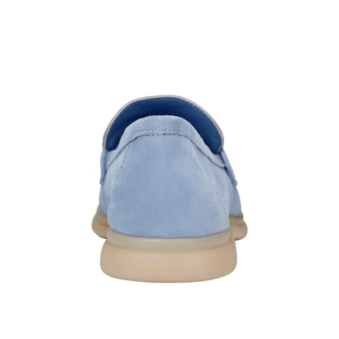 Marc Fisher Loafers and Flats Women Yanelli Casual Loafer Light Blue Suede