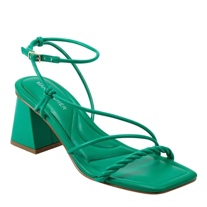 Marc Fisher Sandals Women Meggiane Block Heel Sandal Green