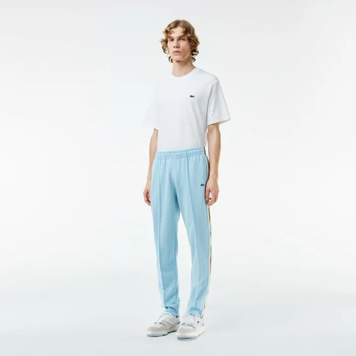 Matching Sets Men Lacoste Men039s Jacquard Monogram Paris Sweatpants Light Blue White Wb5