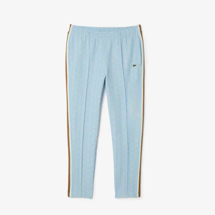 Matching Sets Men Lacoste Men039s Jacquard Monogram Paris Sweatpants Light Blue White Wb5