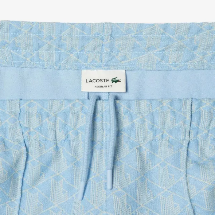 Matching Sets Men Lacoste Men039s Jacquard Monogram Paris Sweatpants Light Blue White Wb5