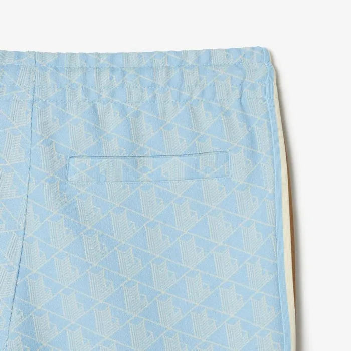 Matching Sets Men Lacoste Men039s Jacquard Monogram Paris Sweatpants Light Blue White Wb5