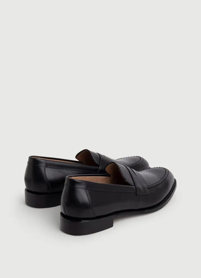 Men Formal Shoes Hackett London Leather Mask Loafers Black