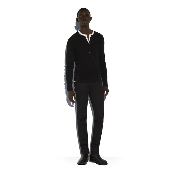 Men Jeans Tom Ford Slim Fit Stretch Japanese Selvedge Denim Black Men Jeans Tom Ford Slim Fit Stretch Japanese Selvedge Denim Black