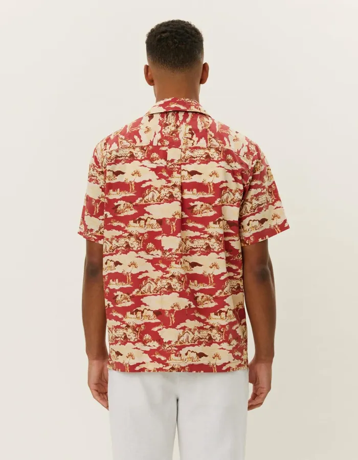 Men Lesley Ruins AOP SS Shirt 8211 Bossa NovaSummer Melon Les Deux ShirtsOvershirts