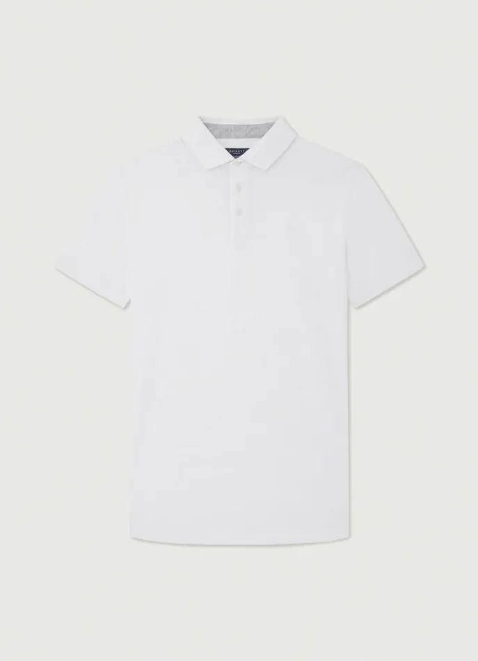 Men Polo Shirts Hackett London Classic Fit Pima Polo White
