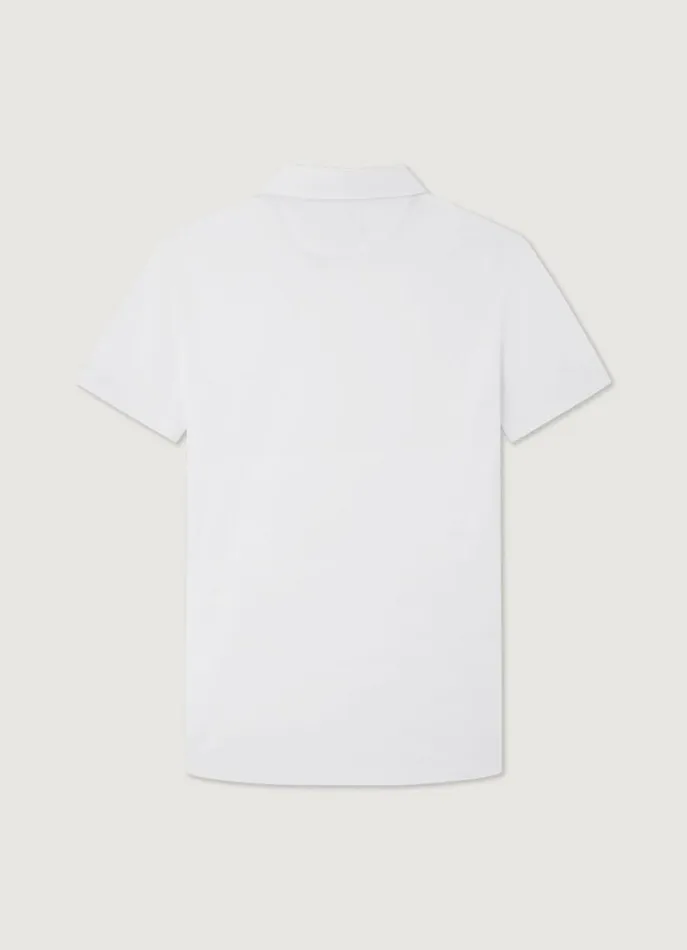 Men Polo Shirts Hackett London Classic Fit Pima Polo White