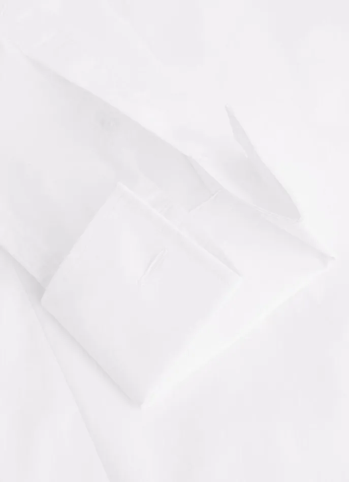 Men Shirts Hackett London Slim Fit Poplin Shirt White