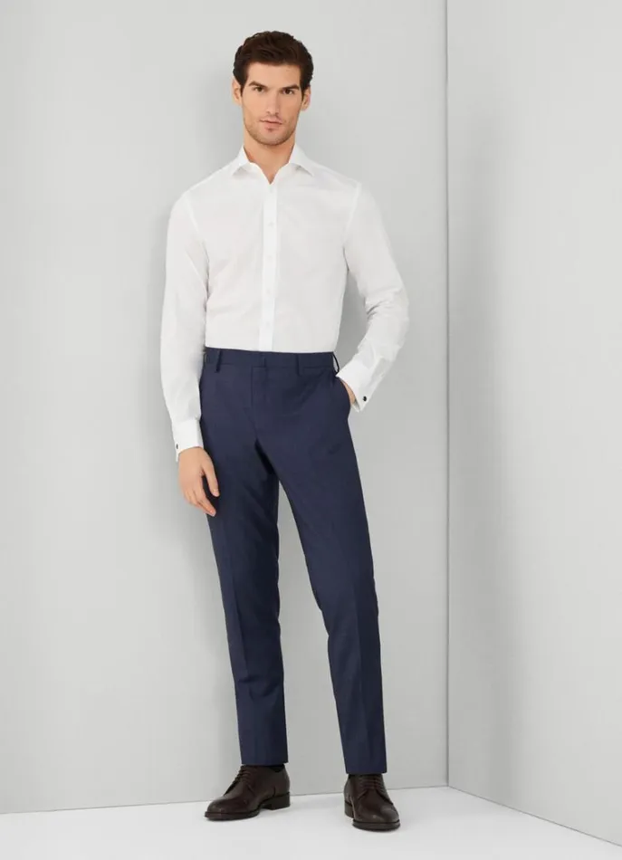 Men Shirts Hackett London Slim Fit Poplin Shirt White