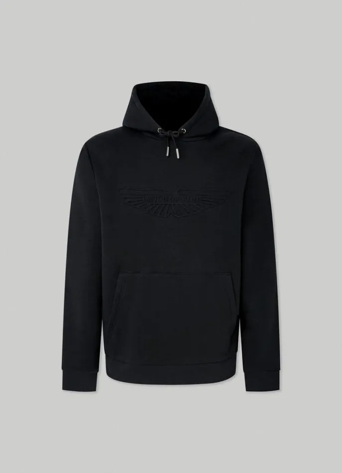 Men Sweatshirts Hackett London Aston Martin Classic Fit Hoodie Black