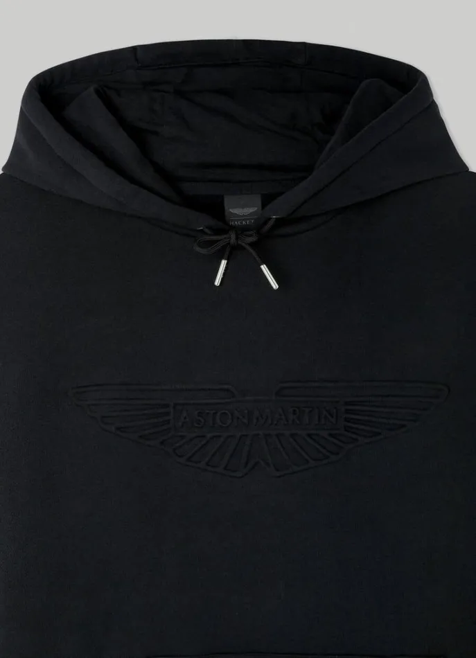 Men Sweatshirts Hackett London Aston Martin Classic Fit Hoodie Black