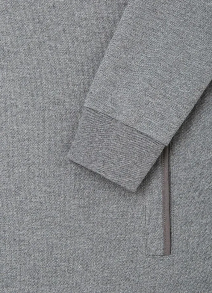 Men Sweatshirts Hackett London Classic Fit Fleece Jumper Marl Grey