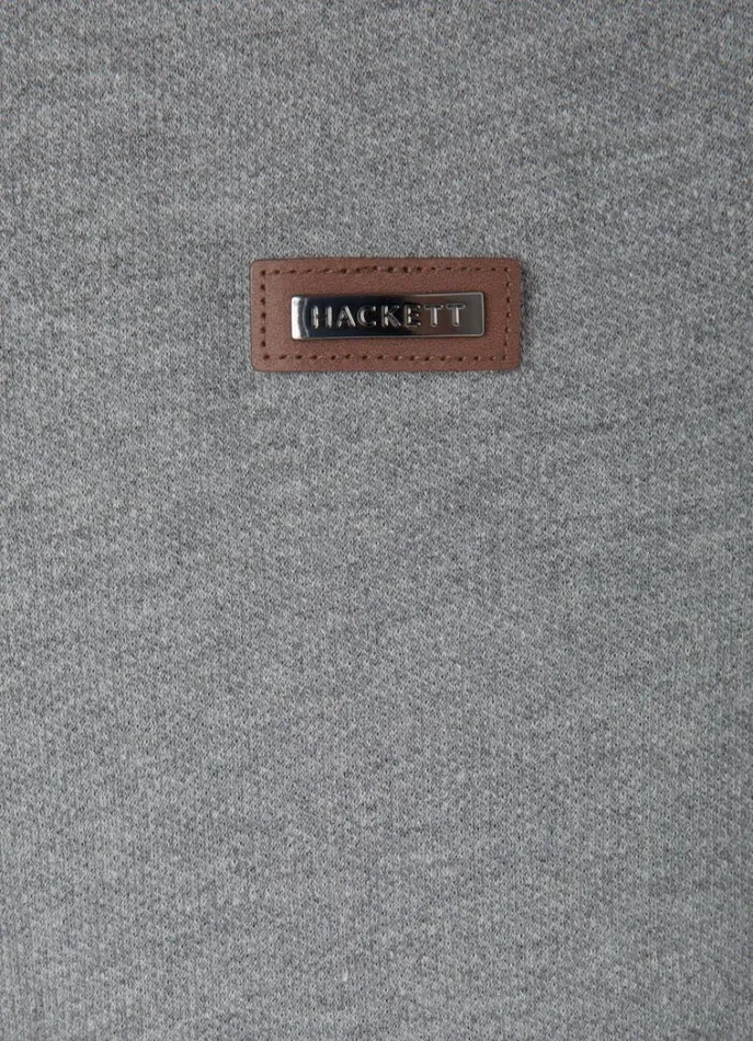 Men Sweatshirts Hackett London Classic Fit Fleece Jumper Marl Grey