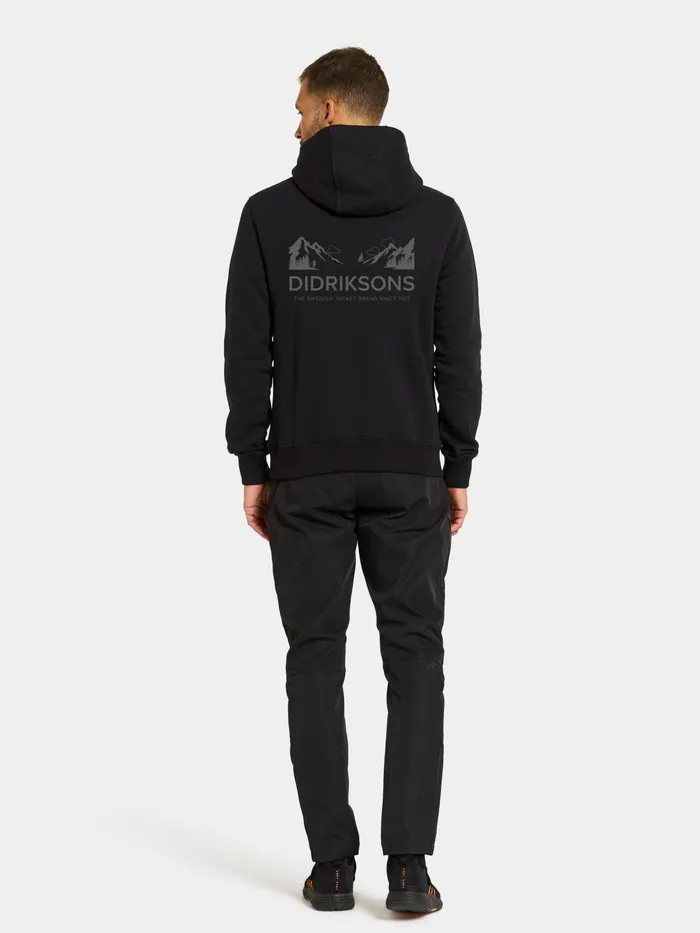 Men Ven Hoodie Landscape Black Didriksons Hoodies and Sweatshirts