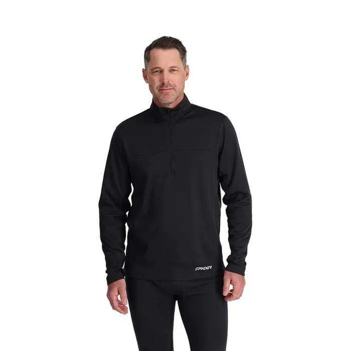 Mens Stretch Charger 12 Zip Black Spyder Layers
