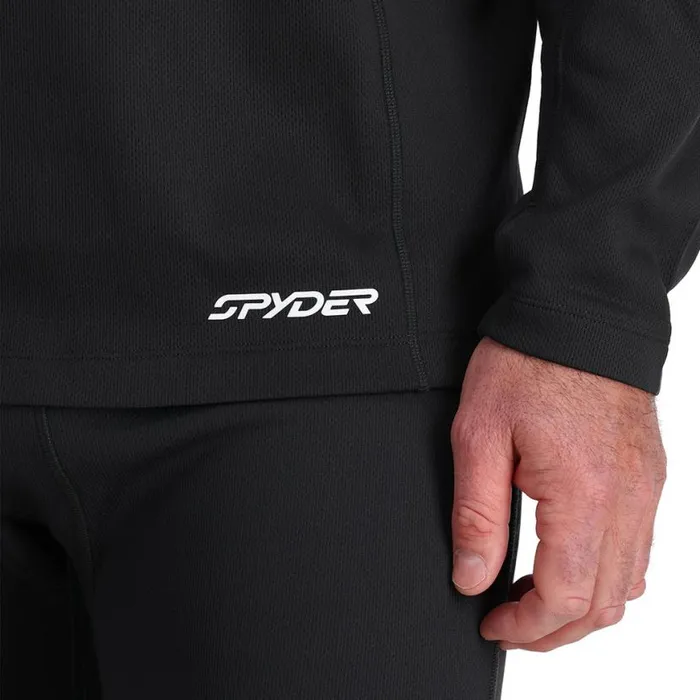 Mens Stretch Charger 12 Zip Black Spyder Layers