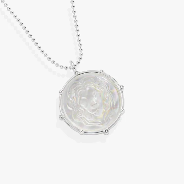 Necklaces Women Alex And Ani Leo Zodiac DoubleSided Charm Necklace Silver
