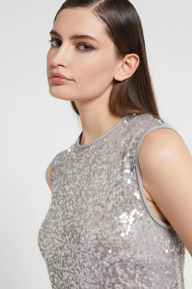 Ottod039Ame Short Dress With Sequins Women Dresses