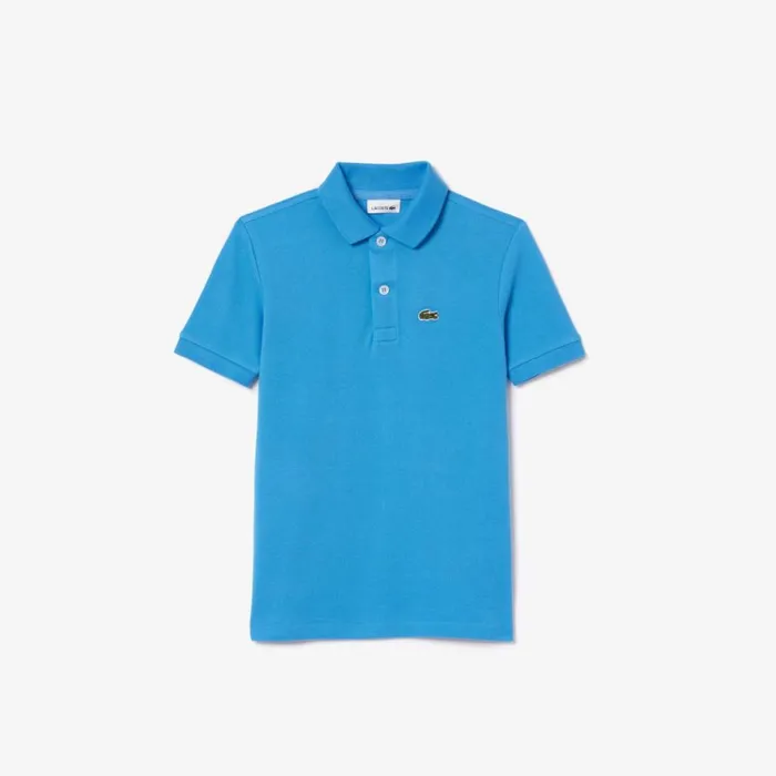 Polos Kids Lacoste Kids039 Regular Fit Petit Piqu Polo Ethereal Blue L99