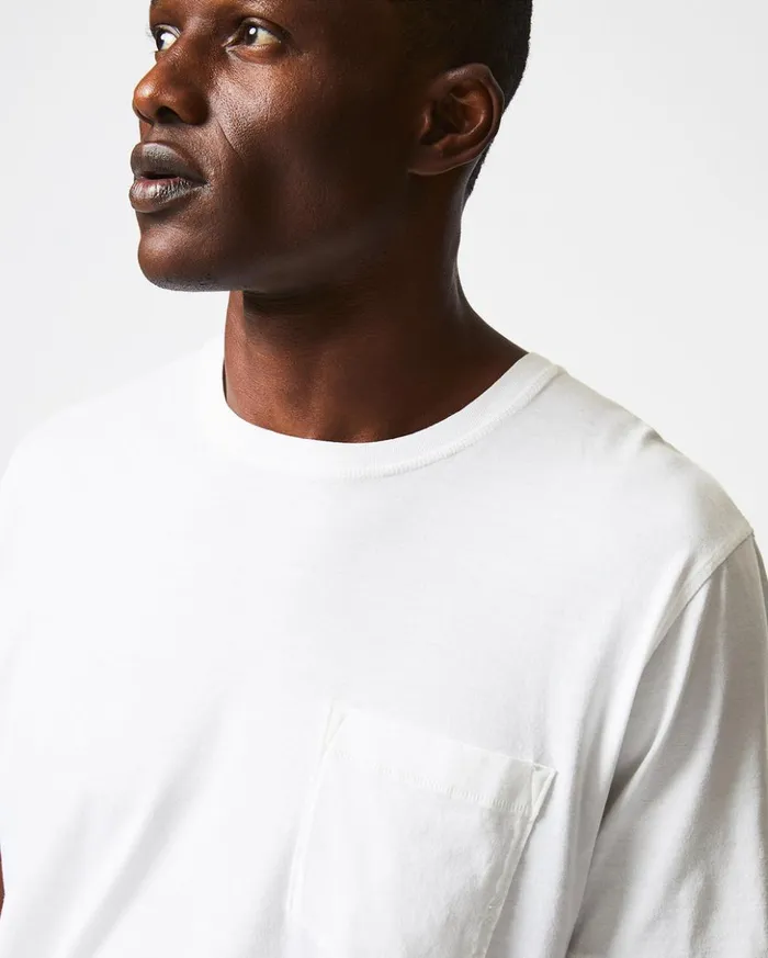 Polos Tees and Henleys Men Billy Reid Washed Tee White