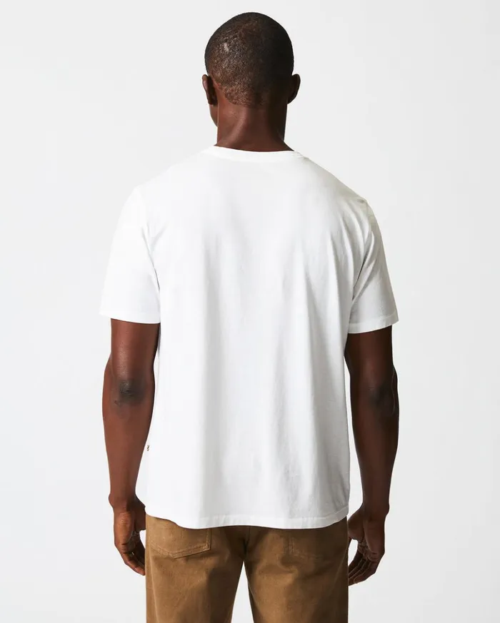 Polos Tees and Henleys Men Billy Reid Washed Tee White