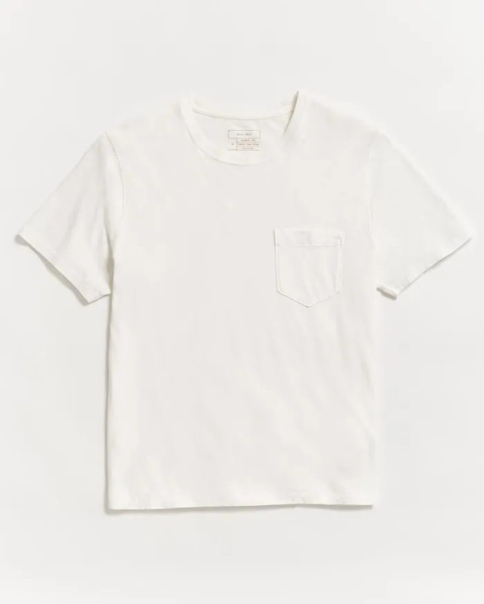 Polos Tees and Henleys Men Billy Reid Washed Tee White