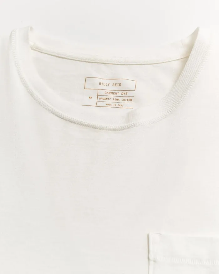 Polos Tees and Henleys Men Billy Reid Washed Tee White
