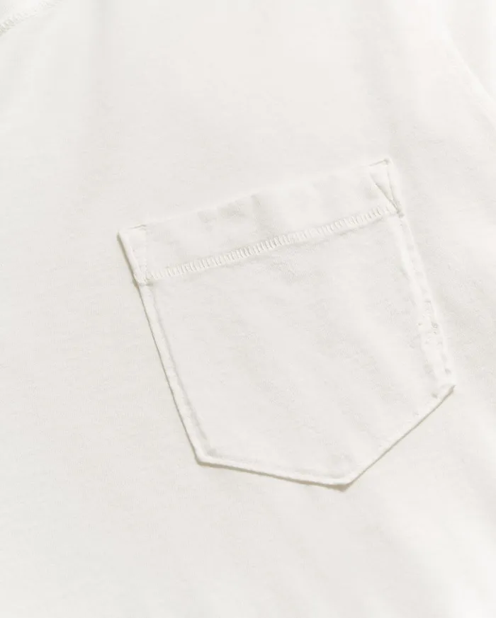 Polos Tees and Henleys Men Billy Reid Washed Tee White