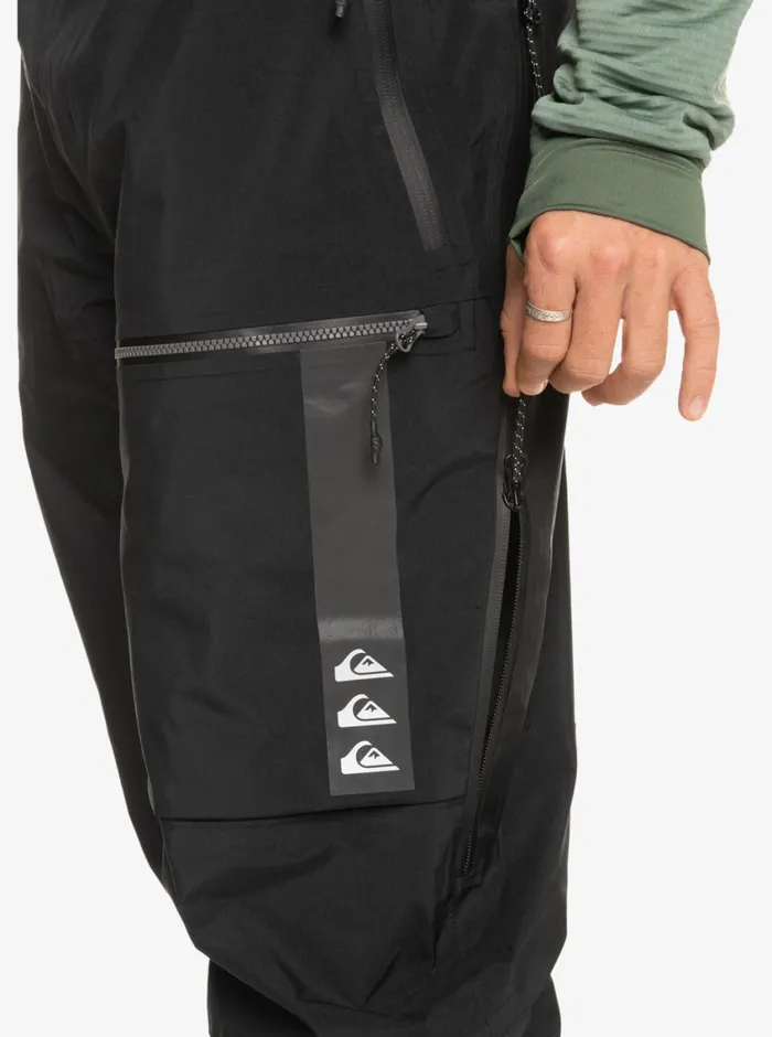 Quiksilver Highline Pro Insulated 3L GORETEX Snow Bib Pants True Black Mens Snow Pants Quiksilver Highline Pro Insulated 3L GORETEX Snow Bib Pants True Black Mens Snow Pants