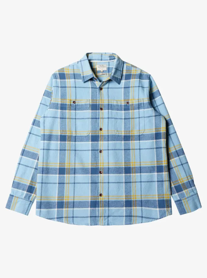 Quiksilver Lower Ridge Flannel Shirt Dusk Blue Lower Ridge MensWaterman Shirts and Polos