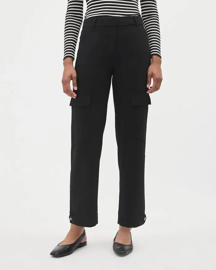 RWandCO Pants MidRise TaperedLeg Flowy Cargo Pant Black 8211 Women RWandCO Pants MidRise TaperedLeg Flowy Cargo Pant Black 8211 Women