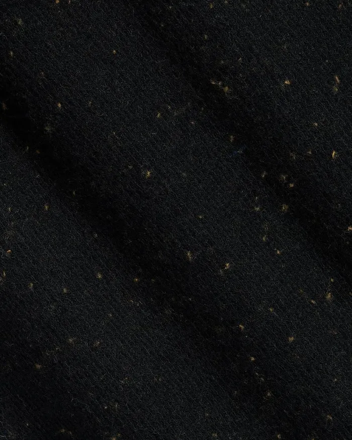 RWandCO Sweatshirts and Hoodies Brushed Waffle CrewNeck Ribbed Sweater Black With Neps 8211 Men RWandCO Sweatshirts and Hoodies Brushed Waffle CrewNeck Ribbed Sweater Black With Neps 8211 Men