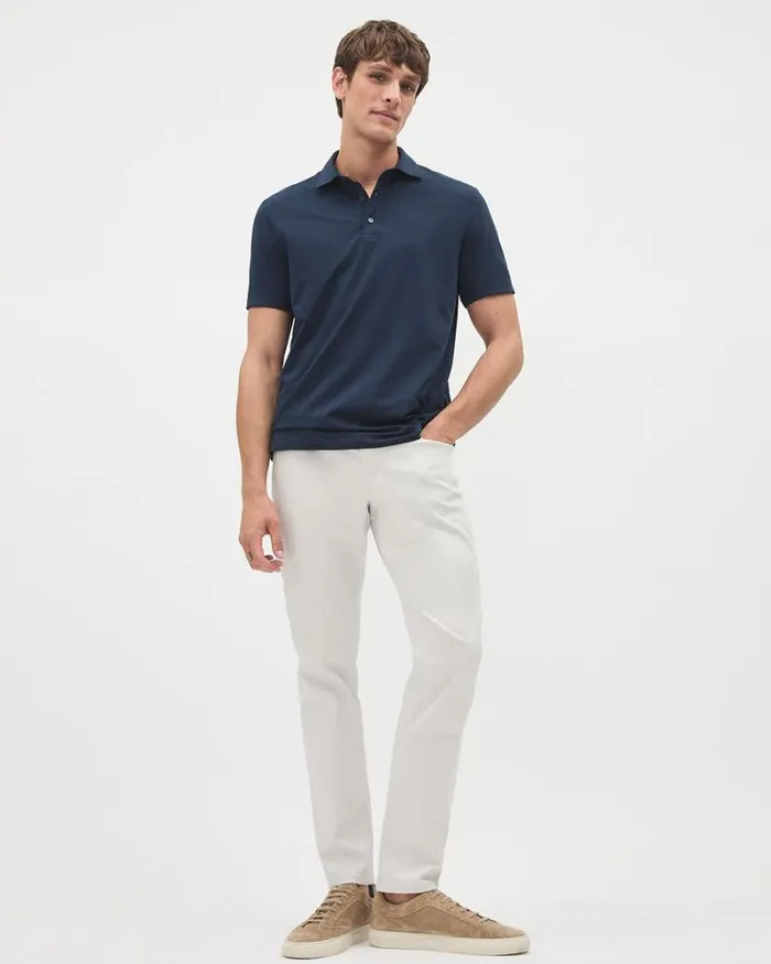 RWandCO TShirts ShortSleeve Supima R Cotton Jersey Polo Navy Blue 8211 Men